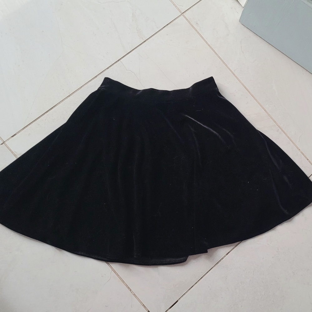 Beautiful Icône black velvet mini-skirt